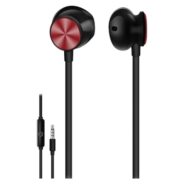 HP 3.5mm Wired Earphone with Mic - Black - DHH-1112