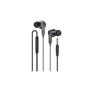 L&#39;avvento Wired Earphone with Mic And Volume Control 3.5mm - Black