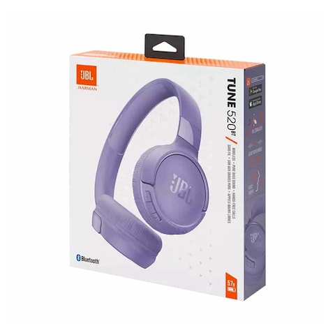 JBL Tune Wireless Headphones- Purple - 520BT