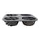 Blooming Granite Cupcake Moulds - Black