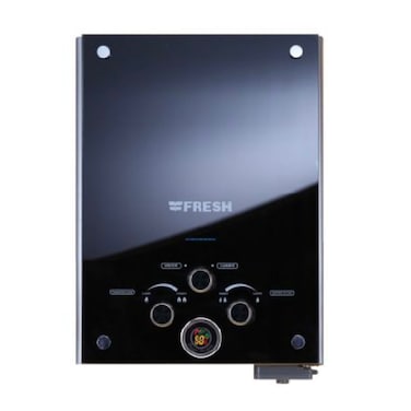 سخان مياه فريش غاز ديجيتال مع محول 6 لتر - اسود كريستالي