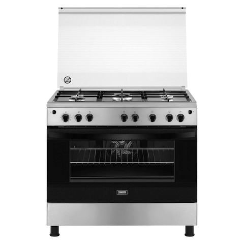 Zanussi Freestanding Gas Cooker 5 Burners 90cm - Stainless Steel - ZCG923A6XA