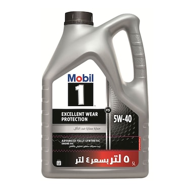 زيت محركات موبيل 1 بدرجة لزوجة 5W-40 - سعة 5 لتر