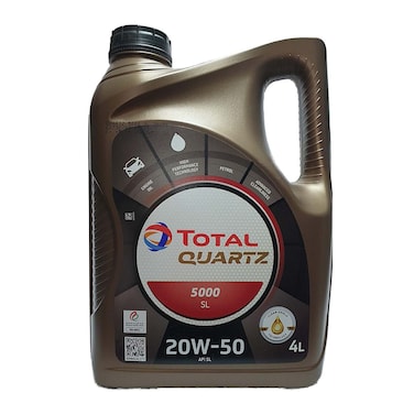 زيت محركات توتال كوارتز 5000 بدرجة لزوجة 20W-50 - سعة 4 لتر