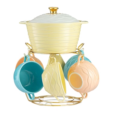 طقم مجات شوربة لوتس 7 قطع مع حامل - 2043