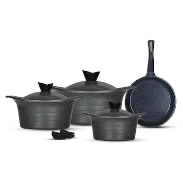 Bonacera Daycast Granite Cooking Set - 9 Pieces - 5009