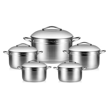 Aldo Stainless Steel Cookware Set - 10 Pieces