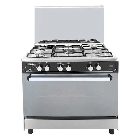 بوتجاز غاز يونيون اير هيرو برو 5 شعلة 90 سم ديجتيال - فضي - C69SS-GC-447-DSOF-HERO