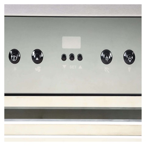 بوتجاز يونيون اير مودرن غاز 5 شعلات 90 سم بشواية - فضي - C69SS-GC-319-IDSF-MD-2W