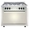 بوتجاز يونيون اير مودرن غاز 5 شعلات 90 سم بشواية - فضي - C69SS-GC-319-IDSF-MD-2W