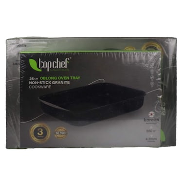 طقم صواني فرن توب شيف جرانيت مستطيلة - قطعتين
