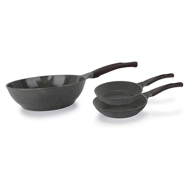 طقم طاسات قلي ماستر جرانيت - 3 قطع