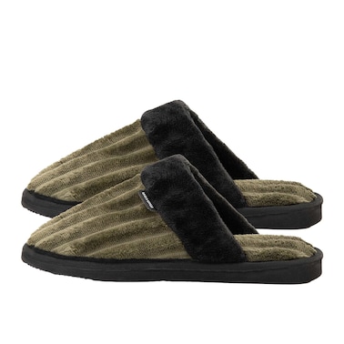 Mintra Striped Slipper - Olive - Size 38