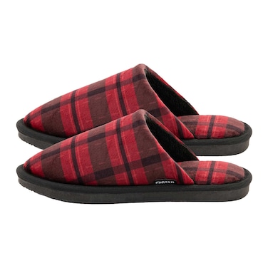 شبشب شتوي مينترا - مربعات أحمر وأخضر - مقاس 40