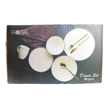 طقم عشاء روزا  - 30 قطعة - DG-K