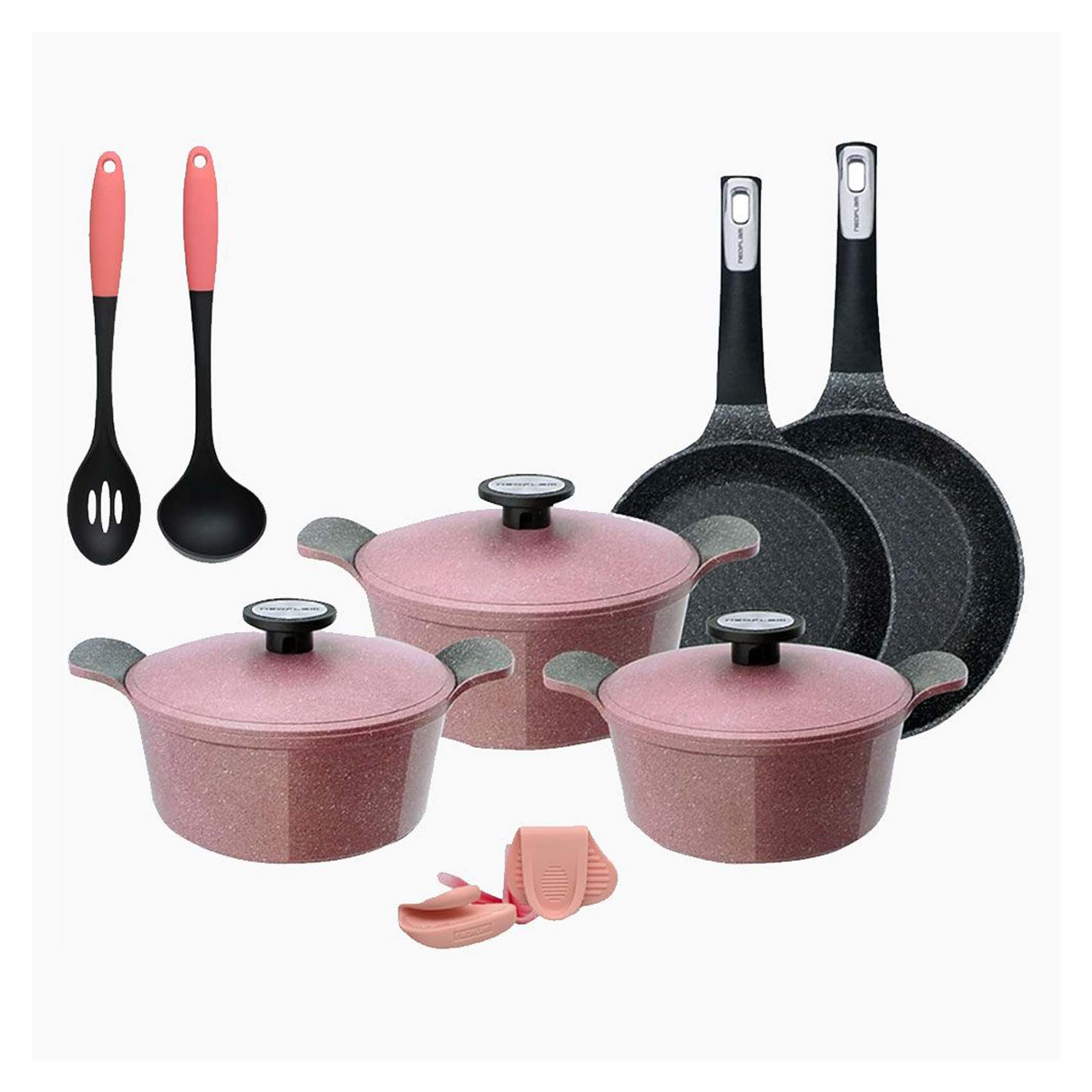 Buy Neoflam Marble Cooking Set - 10 Pieces + Kitchen Tools Online ...