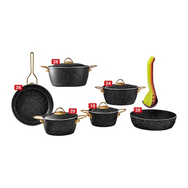 Vision Premium Granite Cookware Set - 15 Pieces