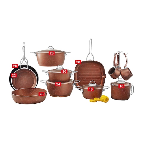 Vision Premium Granite Cookware Set - 23 Pieces