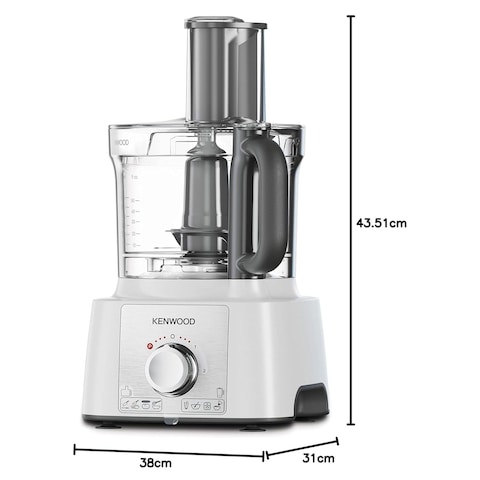 Kenwood Food Processor 1000 Watt - White - FDP65.400WH