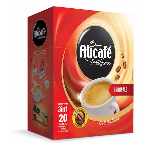 Alicafe Original Instant 3 in 1 Coffee - 18 gm - 20 Sachets