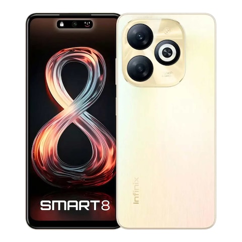 Infinix Smart 8 - 6.6-inch 64GB/2GB Dual SIM 4G Smartphone - Shiny Gold
