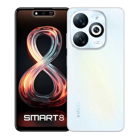 Infinix Smart 8 - 6.6-inch 64GB/2GB Dual SIM 4G Smartphone - Galaxy White
