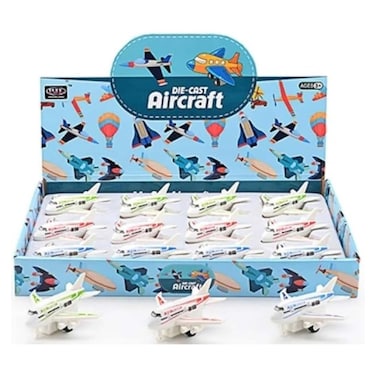 لعبة طائرة بآلية سحب للخلف - 12 قطعة