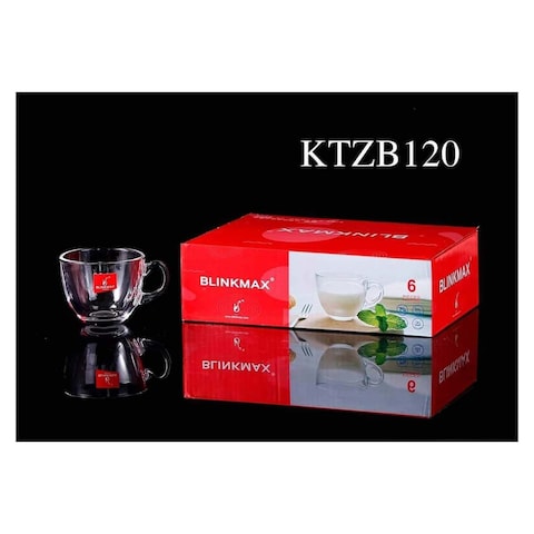 Blinkmax Glass Coffee Cup Set - 80 ml - 6 Pieces - KTZB120