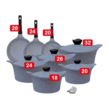 طقم حلل جرانيت بلومينج - 15 قطعة