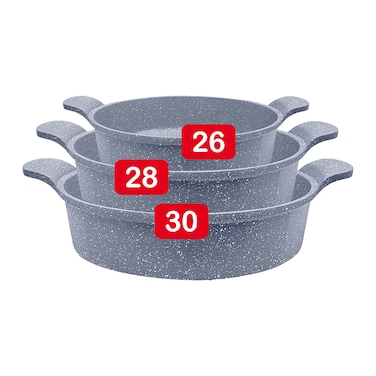 Blooming Granite Oven Try Set - 3 Pieces