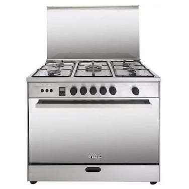 بوتاجاز غاز فريش روك 90 سم 5 شعلة ديجيتال - ستانلس ستيل