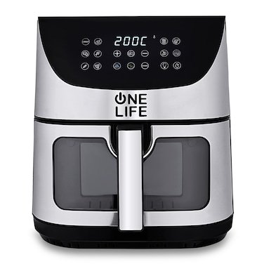 One Life Air Fryer 10 Liter 2000 Watt Digital - Silver - HAF730P
