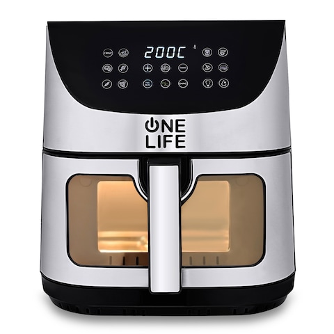 One Life Air Fryer 10 Liter 2000 Watt Digital - Silver - HAF730P