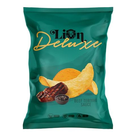 Lion Deluxe Potato Chips with Beef Teriyaki Sauce Flavor - 48 gram