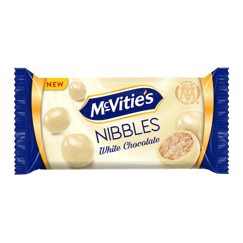 Mcvitie&#39;s Nibbles Biscuit Balls with White Chocolate - 37 gm