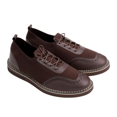 Men Classic Shoe Trico/Leather - Brown - Size 43