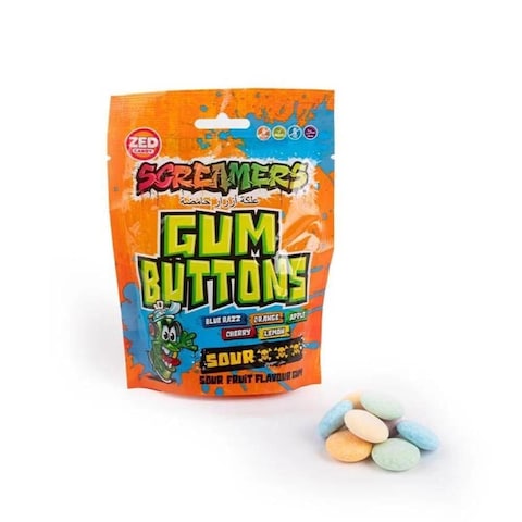 Zed Screamers Buttons Gum - 47 gm
