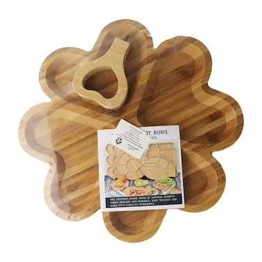 Arabian Wooden Flower Snacks Plate