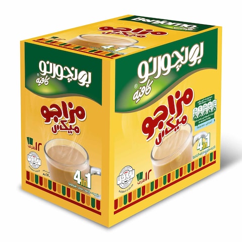 قهوة بونجورنو مزاجو ميكس سريعة التحضير - 15 جرام - 12 كيس