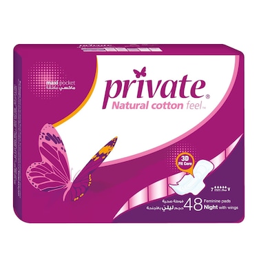 Private Maxi Pocket Night - 48 Pads