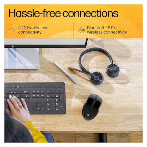 HP 250 Dual Wireless Mouse 1600 DPI - Black - MO151