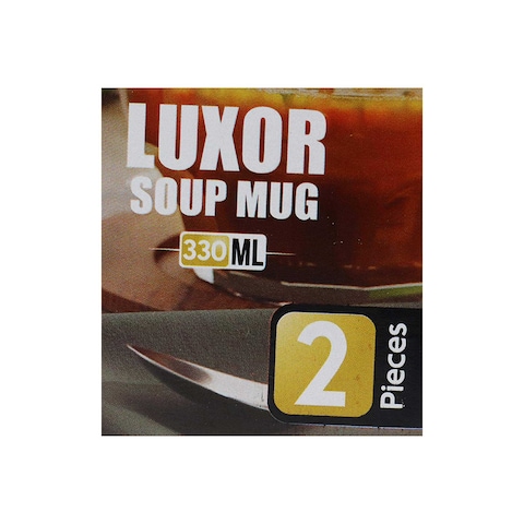 City Glass Luxor Soup Mug Set - 330 ml - 2 Pieces