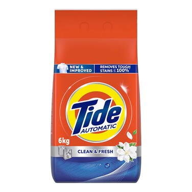 مسحوق غسيل تايد للغسالات الأوتوماتيكية نظافة وانتعاش - 6 كيلو جرام