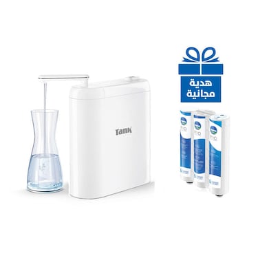 Tank Pro Filter 6 Purification Compact Functions with Digital Timer - White + Free Cartridge