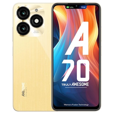 Itel A70 - 6.6-inch 128GB/4GB Dual SIM 4G Smartphone - Brilliant Gold