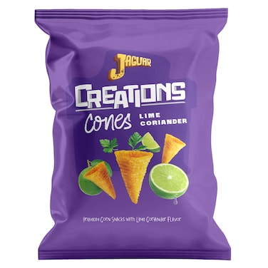 جاجوار كريشنز كون مقرمشات بطعم الليمون الحلو - 53 جرام