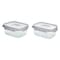 Lock and Lock Food Containers Set - 1.6 Liter - 2 Pieces