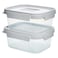 طقم علب حفظ طعام لوك اند لوك - 1.6 لتر - قطعتين