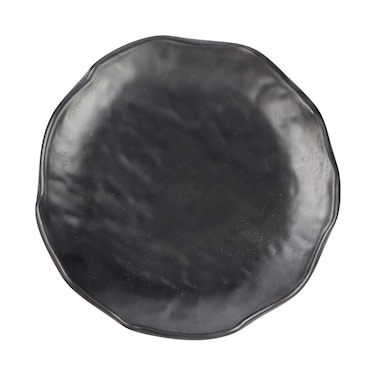 El-Mohandes Round Stone Plate - 16 cm - Black
