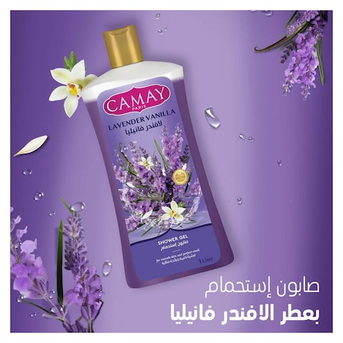 Camay Lavender and Vanilla Shower Gel - 1 Liter